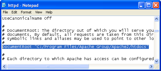 Apache Konfigürasyon Dosyası
